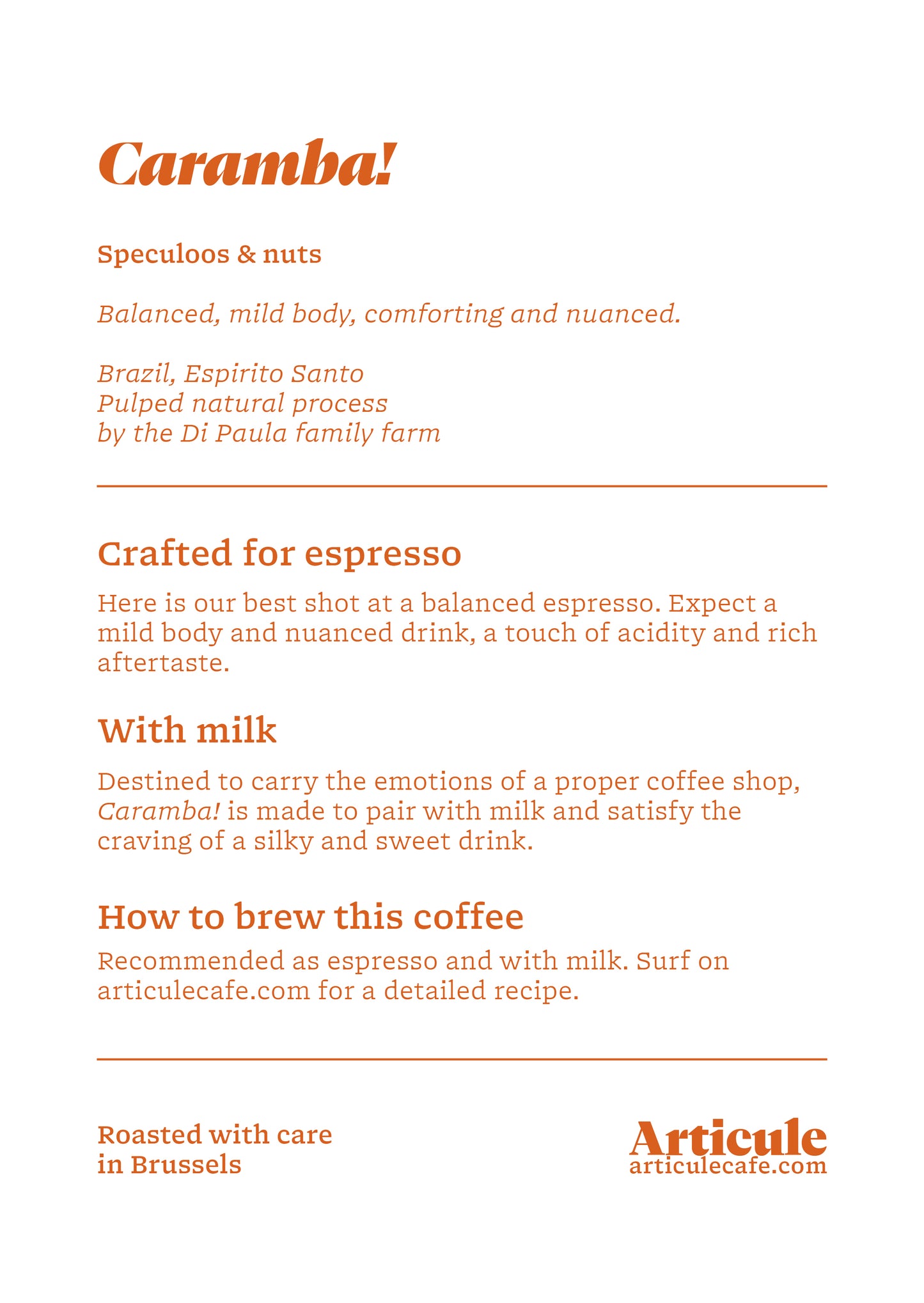 Caramba! - Modern Espresso